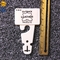 45mmx80mm Putih Plastik PP Belt Display Kait Dengan Pencetakan Hitam