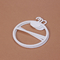 17*13cm Tahan Lama Hitam Oval Plastik Syal Gantungan Logo Disesuaikan
