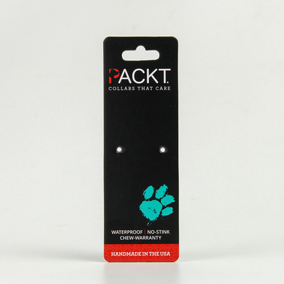 Custom Design Full Color Printing Papan Kertas Gantungan Tebal Untuk Kerah Anjing Peliharaan