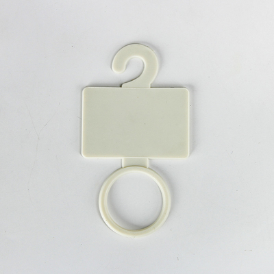 Pemegang Syal Plastik Persegi Panjang Putih Gantungan Logo Disesuaikan Closet Syal Organizer